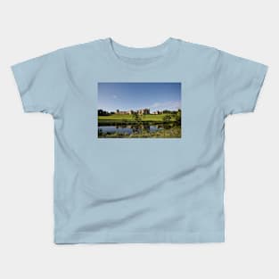 Alnwick Castle reflected in the River Aln Kids T-Shirt